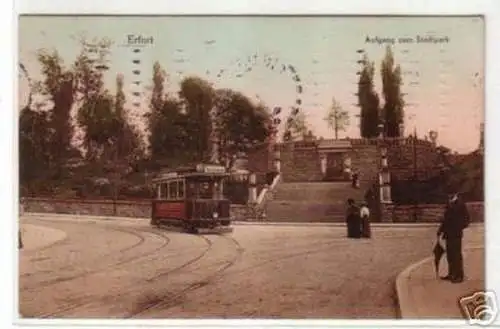 09234 Ak Erfurt Aufgang zum Stadtpark 1913