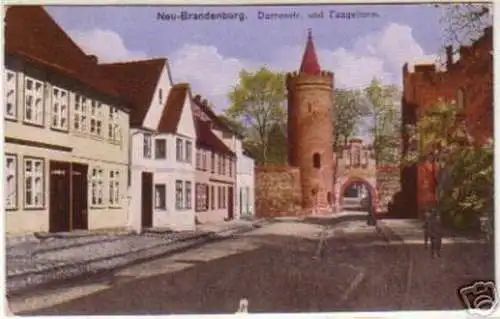 14546 AK Neu-Brandenburg Darrenstraße + Fangelturm 1918