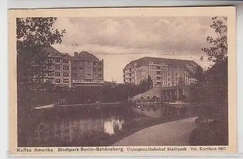 61312 Ak Kaffee Amerika Stadtpark Berlin-Schöneberg Untergrundbahnhof 1915