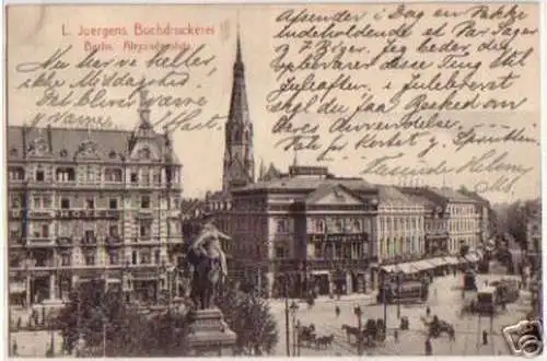 14863 Ak Berlin Alexanderplatz Buchdruckerei 1903