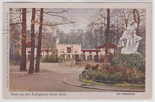 83698 AK Gruss aus dem Zoologischen Garten Berlin - Das Kameelhaus 1910