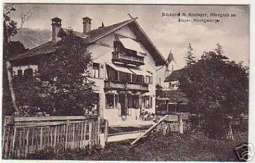 03539 Ak Bäckerei M. Ritzinger Obergrainau um 1920