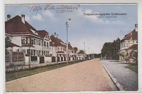 59601 Feldpost Ak Truppenübungsplatz Grafenwöhr östliche Lagerstrasse 1918