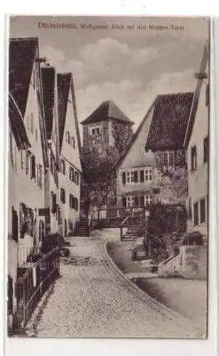 47401 Ak Dinkelsbühl Wethgasse Weißer Turm um 1910