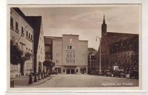 19807 Ak Ingolstadt Am Theater Zigarrenhaus M. Hopf 1932