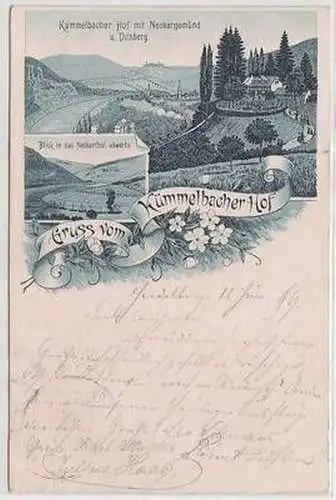 52224 Ak Lithographie Gruß vom Kümmelbacher Hof 1899