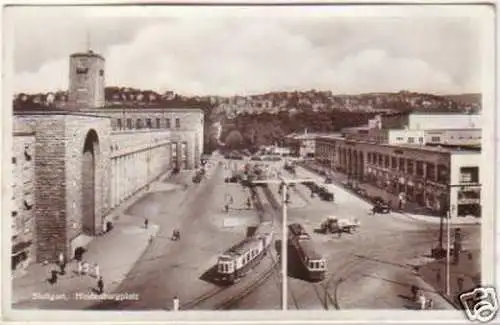 21128 Ak Stuttgart Hindenburgplatz 1937