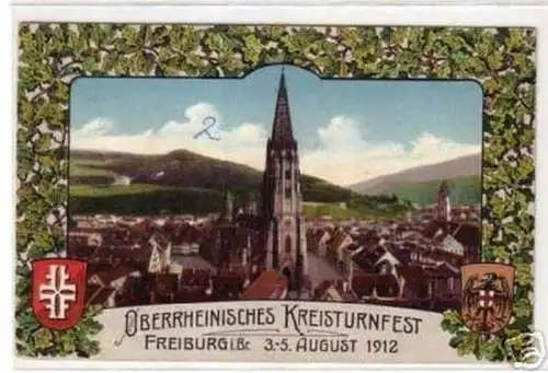 03037 Ak Oberrheinisches Kreisturnfest Freiburg 1912