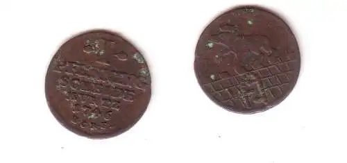 1 Pfennig Kupfer Münze Herzogtum Anhalt 1746