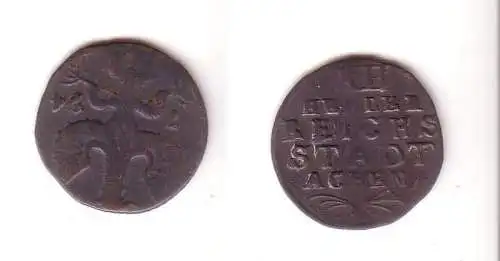 12 Heller Kupfer Münze Stadt Aachen 1794