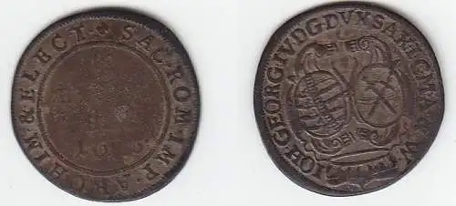 1/12 Taler Silber Münze Sachsen 1693