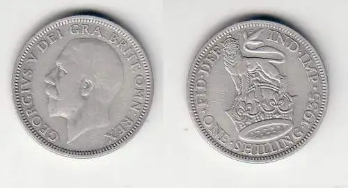 1 Schilling Silber Münze Großbritannien 1935