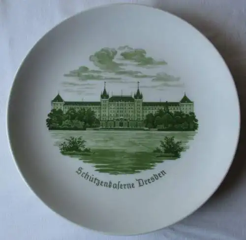 Seltener Meissen Porzellan Teller Schützenkaserne Dresden Reservistika (124885)