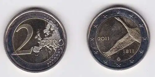 2 Euro Bi-Metall Münze Finnland Nationalbank 2011 Stempelglanz (151821)