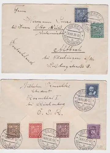 04770 Tschechoslowakei Brief Liberec Reichenberg 1936