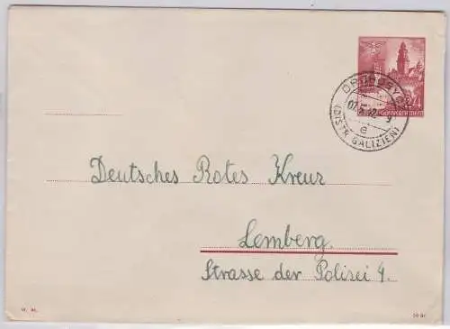 34641 Ganzsachenbrief Generalgouvernement Drohobycz Galizien 1942