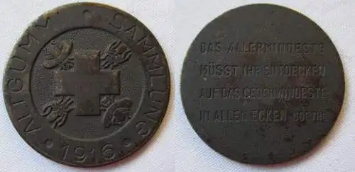 Deutsches Rotes Kreuz/DRK/ Spendenmedaille Altgummi Sammlung 1916 (126066)