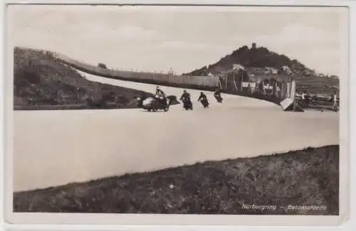 99225 Ak Nürburgring Betonschleife mit Motorrädern 1936