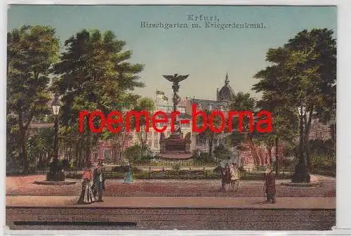 77511 Ak Erfurt Hirschgarten mit Kriegerdenkmal 1902