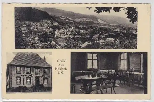 10416 Mehrbild Ak Gruß aus Haslach, Wirtschaft zur Kanone Althist. Gaststätte