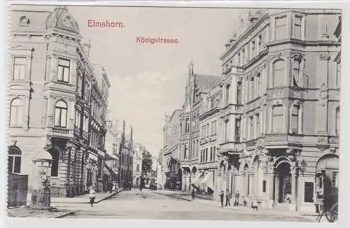 93071 AK Elmshorn - Königstrasse, Straßenansicht mit Café Schrader