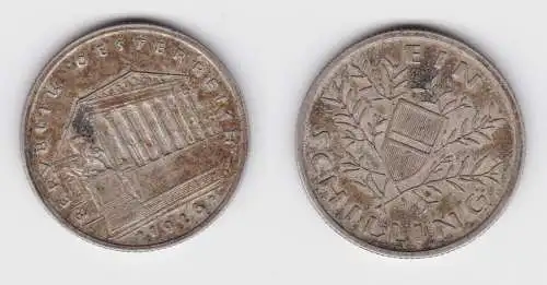 1 Schilling Silber Münze Österreich Parlamentsgebäude 1926 f.vz (154908)