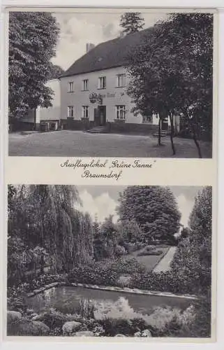 07035 Ak Braunsdorf bei Wittenberg Ausflugslokal "Grüne Tanne" um 1940