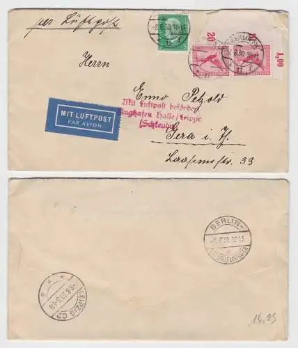 11863 schöner Luftpostbrief von Gera nach Berlin 1930