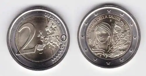 2 Euro Bi-Metall Münze Italien 2018 60 Jahre Gesundheitsministerium (143389)