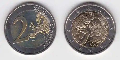 2 Euro Bi-Metall Münze Frankreich 2017 100.Todestag Auguste Rodin (137381)