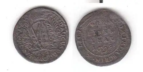 1/12 Taler Silber Münze Sachsen 1698 EPH (114598)