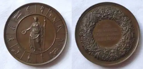 alte Bronze Medaille für landwirtschaftliche Leistungen um 1900 (108904)