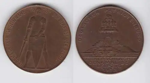 Seltene Bronze Medaille Völkerschlacht Denkmal bei Leipzig 1913 (133366)