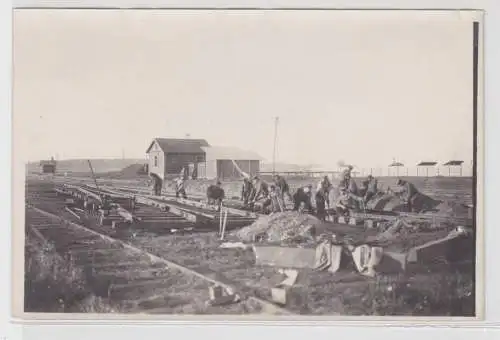 24151 Foto Bahnlinie bei Rarsiwiliski ? im 1.Weltkrieg um 1914