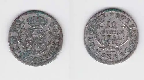 1/12 Taler Silber Münze Sachsen 1712 EPH (129896)