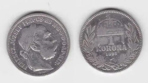 1 Krone Silber Münze Österreich Ungarn 1895 (113282)