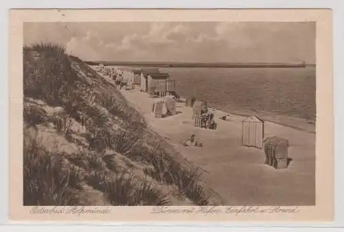 91863 Ak Ostseebad Stolpmünde (Ustka) Dünen mit Hafen Einfahrt und Strand 1926