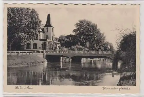 50158 Ak Stolp in Pommern Hindenburgbrücke um 1940