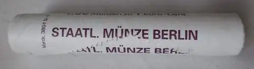 Deutschland BRD 1 Euro-Cent Rolle mit 50 x 1 Cent Euromünzen Berlin A (119968)