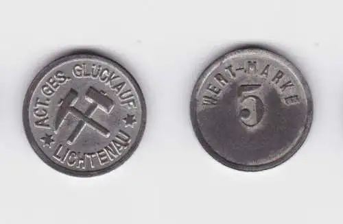 5 Pfennig Eisen Wertmarke Lichtenau Act.-Ges.Glück Auf (139862)