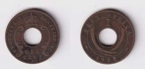 1 Cent Münze Britisch Ost Afrika British East-Africa 1922 ss (132519)