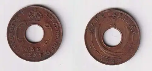 1 Cent Münze Britisch Ost Afrika British East-Africa 1924 ss (169845)