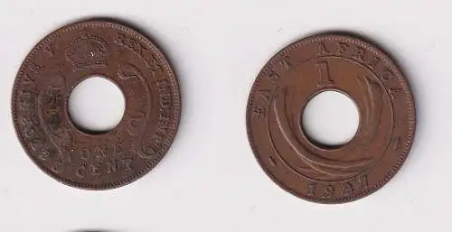 1 Cent Münze Britisch Ost Afrika British East-Africa 1927 ss (169865)