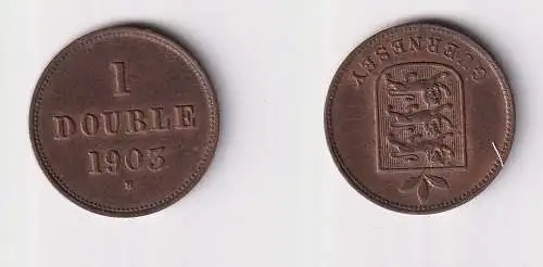 1 Double Kupfer Münze Guernesey Guernsey 1903 vz (169835)