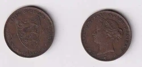 1/24 Schilling Kupfer Münze Jersey 1894 ss (169918)