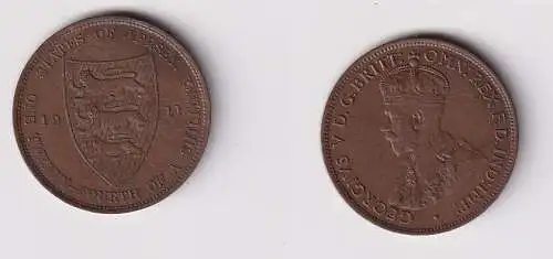 1/24 Schilling Kupfer Münze Jersey 1911 f.vz (169958)