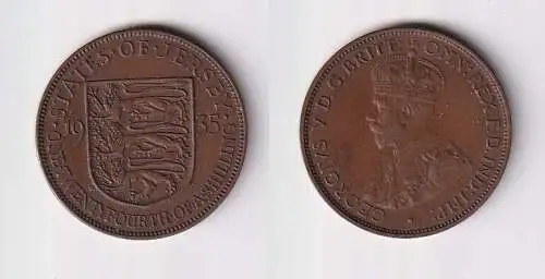 1/24 Schilling Kupfer Münze Jersey 1935 vz (169855)