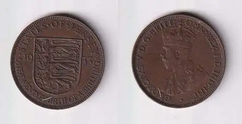 1/24 Schilling Kupfer Münze Jersey 1933 vz (169950)