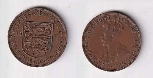 1/24 Schilling Kupfer Münze Jersey 1931 vz (169941)