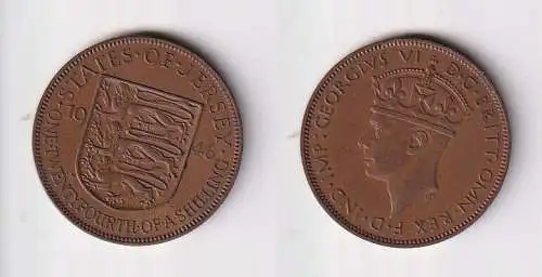 1/24 Schilling Kupfer Münze Jersey 1946 vz (169834)